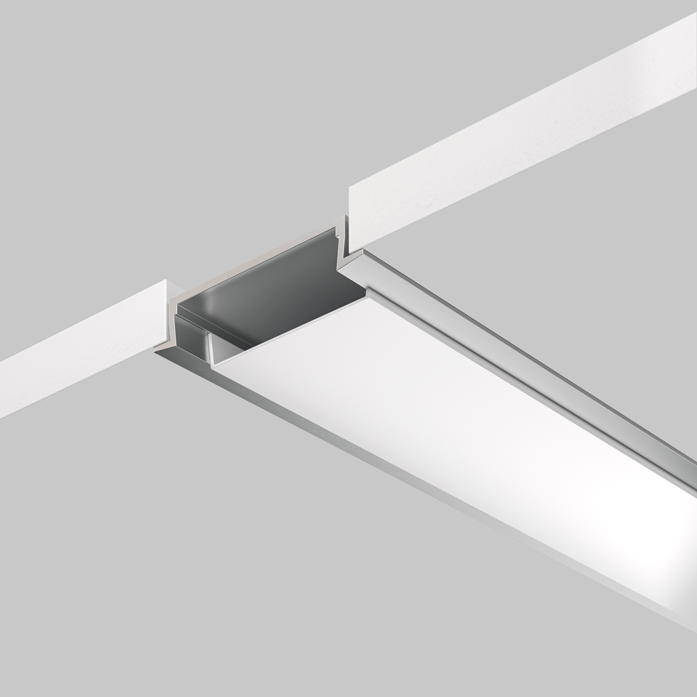 Maytoni Led Strip Алюминиевый профиль встраиваемый с накладным фланцем 30x6 (Серебро, 2 м), ALM-3006-S-2M фото