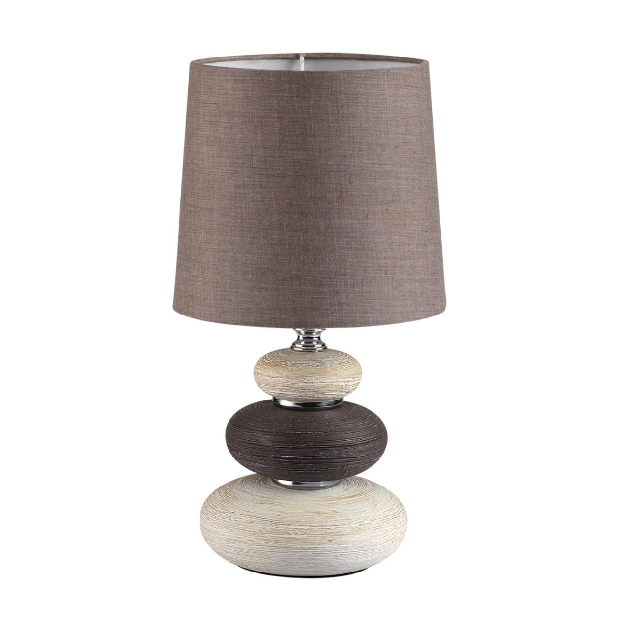 Lumion 8126/1T COMFI LN25 000 коричневый/бежевый/белый, керамика/текстиль Настольная лампа Е14 1*40W 220V LATZA фото