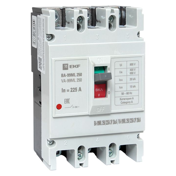 EKF Автоматический выключатель ВА-99МL 250/225А 3P 20кА Basic фото