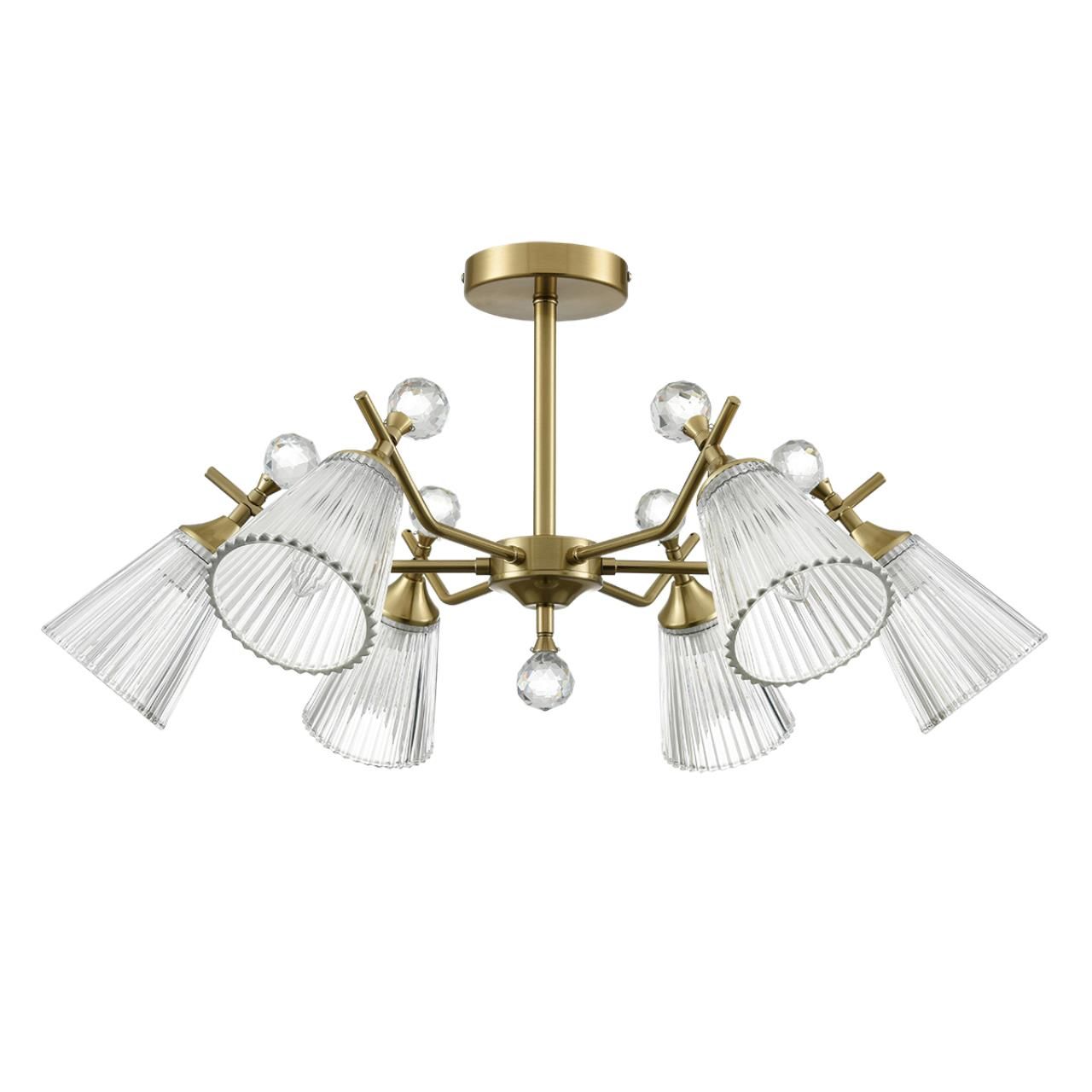 Lumion 8046/6C CLASSI LN24 латунь/прозрачное стекло Люстра потолочная Е14 6*40W 220V AURICA фото