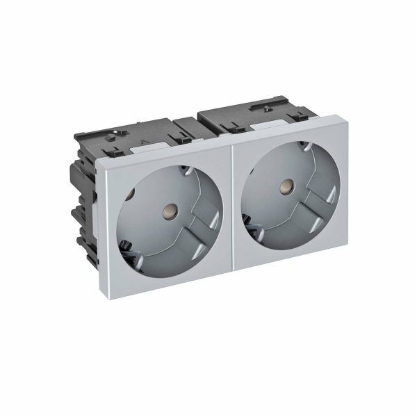 Розетка 33°, Modul45Connect, с защитным контактом, двойная