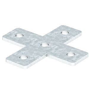 Соединительная пластина X-образная 150x150x40x5 мм