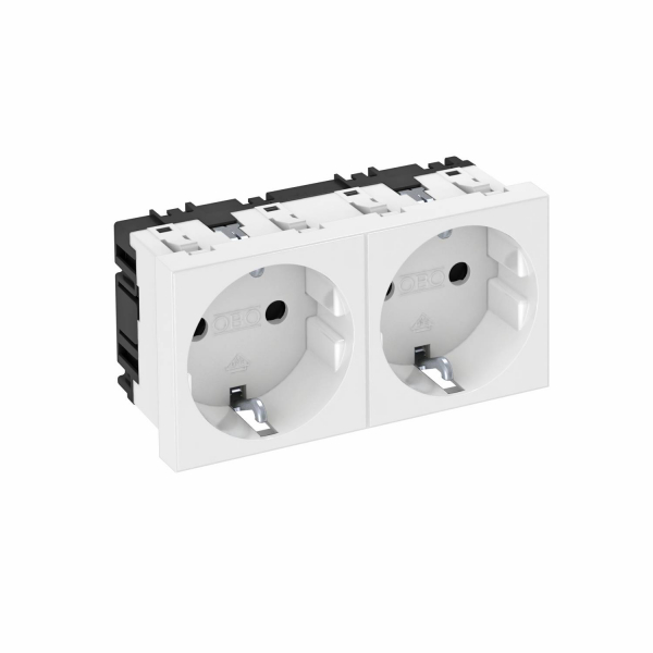 Розетка силовая 0° двойная 2х2К+З