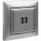 Розетка 2гн USB+USB с/у алюминий механизм Valena Legrand  (1/10/100)
