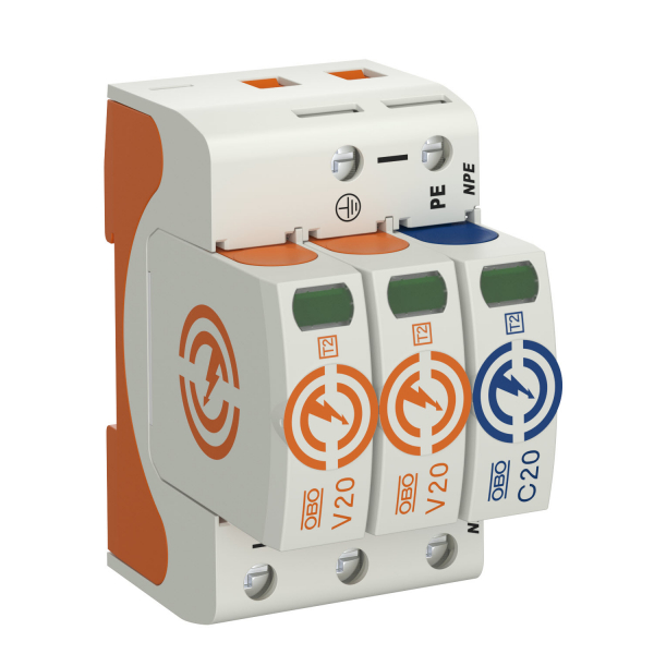 УЗИП для силовых сетей 2+NPE (Класс II), 150 В