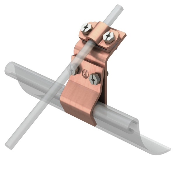 Биметаллическая клемма для кровельного водосточного желоба