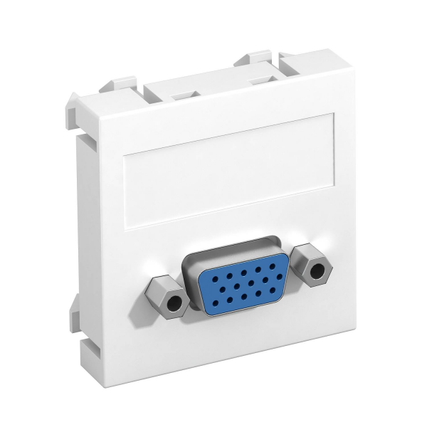Розетка мультимедийная VGA, 1 модуль Modul45, 45х45 мм, белая