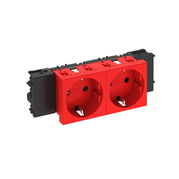 Розетка силовая 0° двойная 2х2К+З Modul45connect