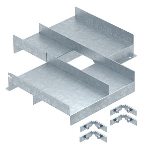 Перегородка разделительная для 3-х секционной Т-образной секции канала OKA-T 400х300х61 мм