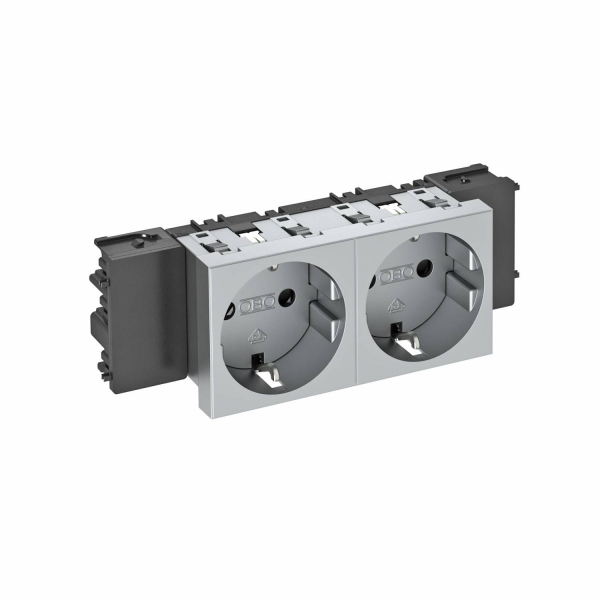 Розетка силовая 0° двойная 2х2К+З Modul45connect