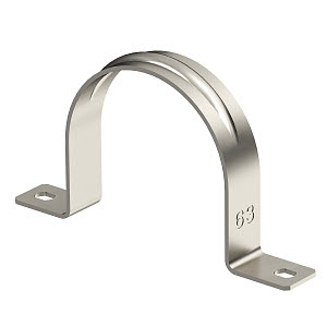 Крепежная скоба металлическая двухлапковая 12 мм