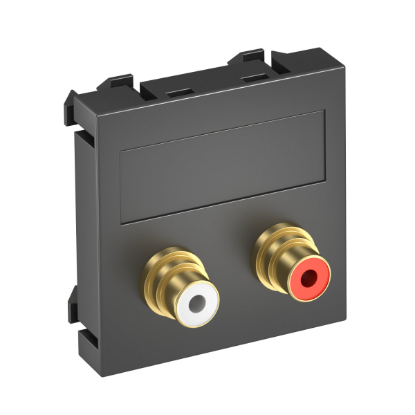 Розетка мультимедийная Audio-Cinch, черная