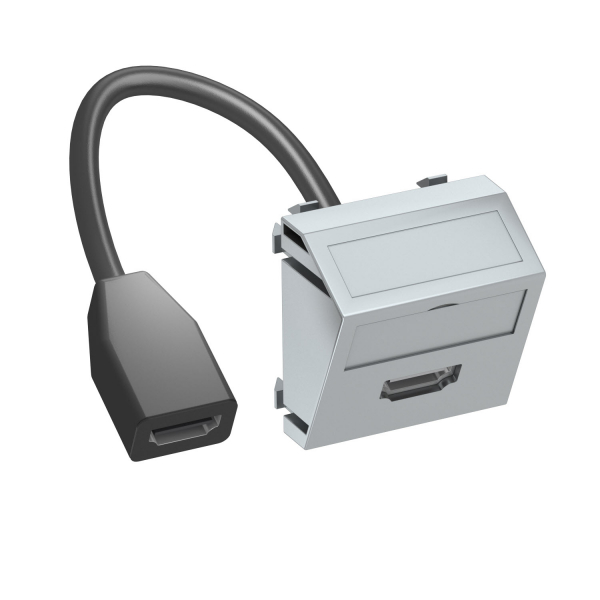 Розетка мультимедийная HDMI, 1 модуль Modul45, 45х45 мм