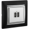 Розетка 2гн USB+USB с/у алюминий механизм Valena Legrand  (1/10/100)