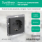 Розетка 1гн с З/К с/у базальт механизм 16А AtlasDesign Systeme Electric (1/20)