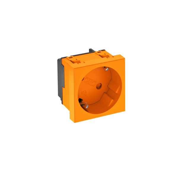 Розетка 33° с заземляющим контактом, одинарная STD-D3 ROR1