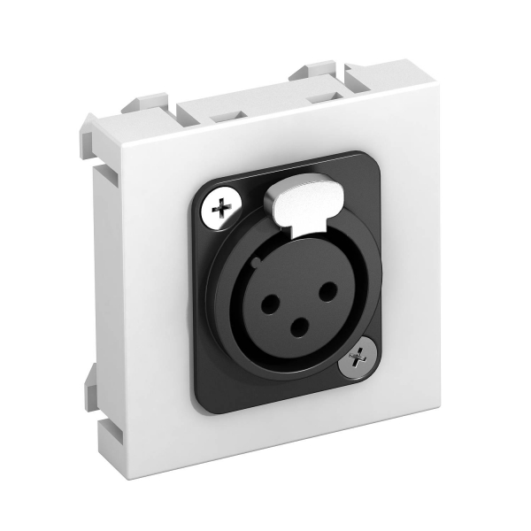 Розетка мультимедийная XLR (гнездо) 1 модуль Modul45